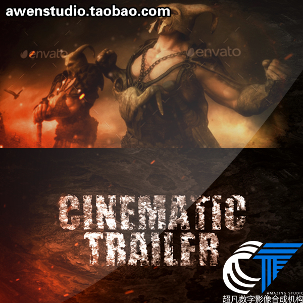 ELEMENT 3D火焰特效宣传游戏时代推广视频电影预告片AE模板