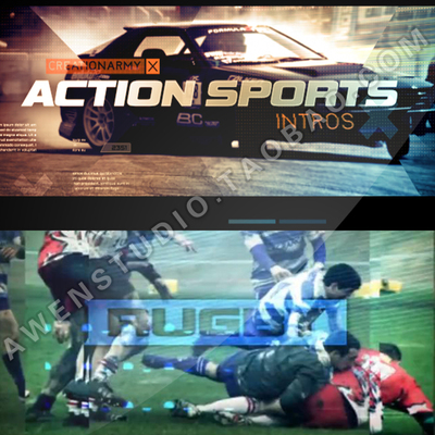 超动感动作电影游戏预告片极限运动片头动画快剪快切效果AE模板