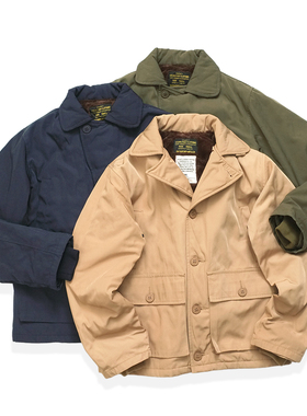 AL1美式复古飞行员夹克棉衣日系外套加绒阿美咔叽工装男女中性棉