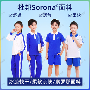 特版深圳校服小学生短袖夏装速干透气长裤短裤套装冰感棉男女