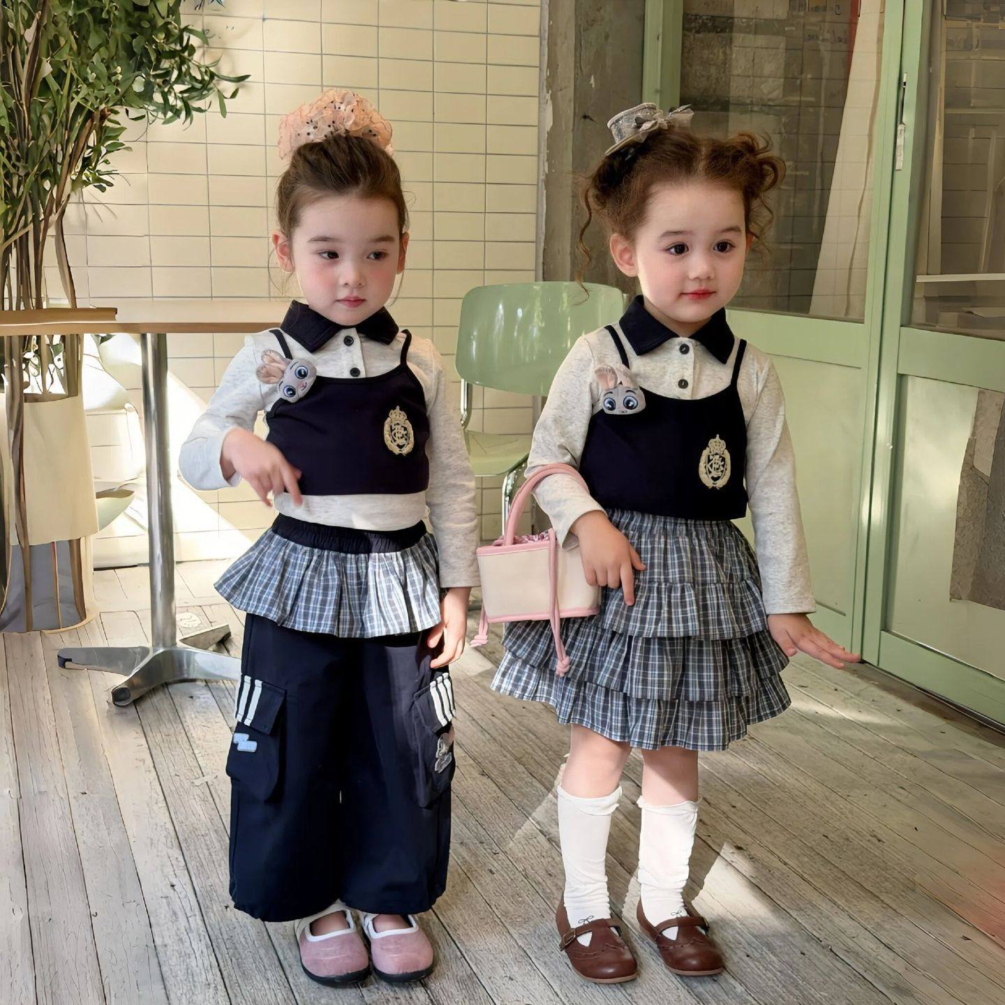 女童套装2026春季新款儿童兔子警官朱迪T恤宝宝长裤两件套百褶裙,童装/婴儿装/亲子装,儿童速干T恤,淘宝优惠券,粉丝福利购,淘宝优惠卷