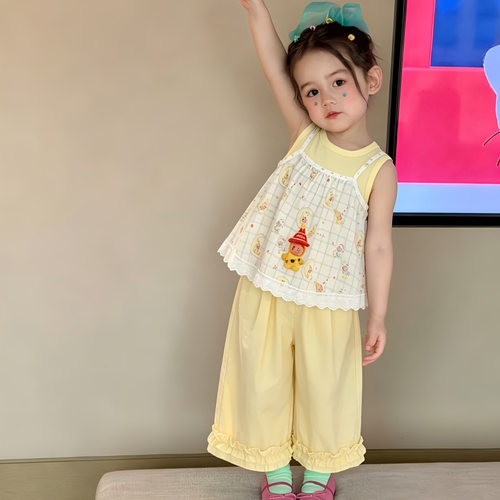 儿童套装2026夏装女童卡通印花