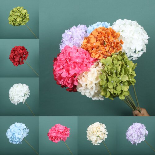 绣球婚庆绢花72片单枝绣球仿真花仿真婚礼装饰绣球花布置插花花材
