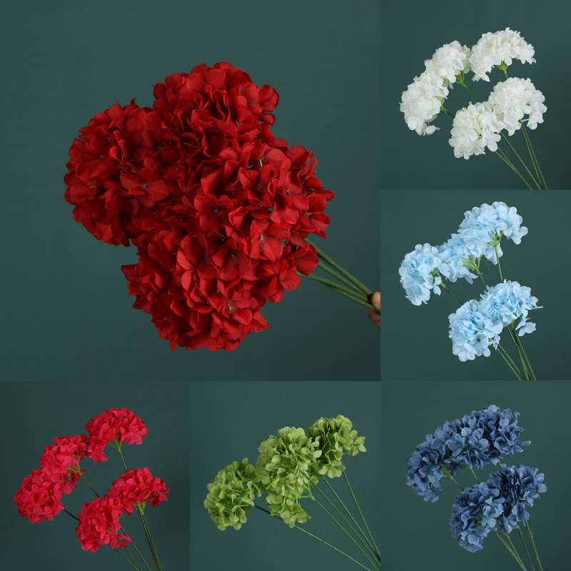 婚庆仿真绢花单枝小绣球婚礼拱门花材路引结婚花布置假花婚礼花艺