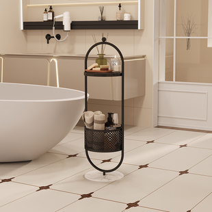 祖赛轻奢覆古浴室卫生间架子置物架高级落地马桶边浴缸侧边收纳架