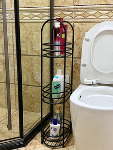 北欧轻奢卫生间置物架浴室落地式收纳架子洗手间立式储物架摆放架