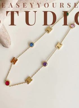 「彩门」悦己精选时尚百搭简约凯旋彩锆项链