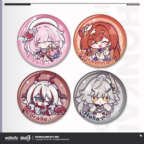 【崩坏3】HONKAI MEME马口铁徽章琪亚娜爱莉希雅