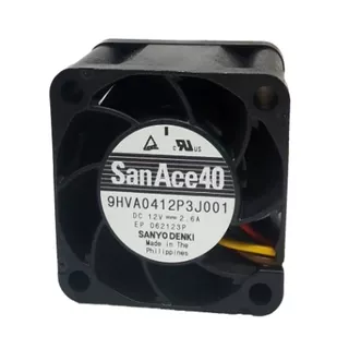 SanAce山洋4028直流9HVA0412P3J001高转速高风压12V轴流风扇PWMFG