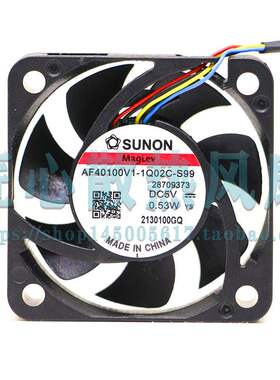 建准SUNON AF40100V1-1Q02C-S99 5V 0.53W 4厘米 4线PWM散热风扇