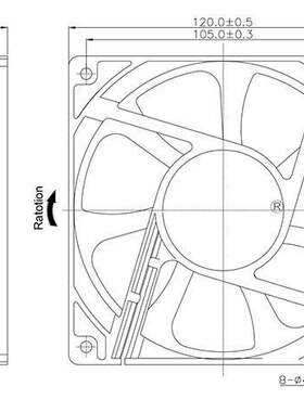 YCHB FD2412-D1112E DC 24V 0.40A ZP 120x120x38mm 12厘米风扇