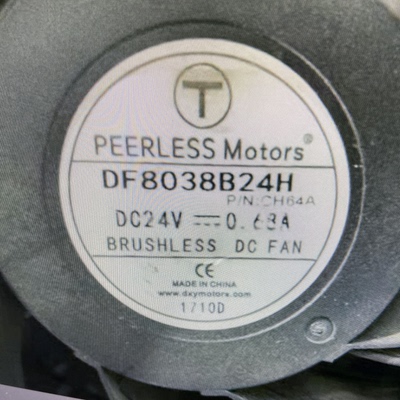 PEERLESS Motors DF8038B24H DC 24V 0.68A 8厘米变频器散热风扇