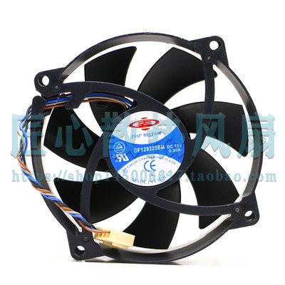 原装 TOPMOTOR DF129225BM 12V 0.30A 4线 散热风扇 9CM