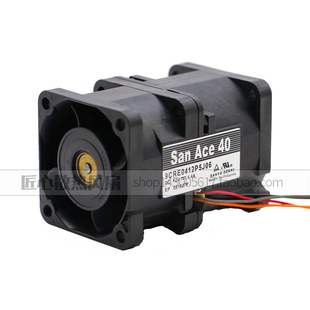 4CM 12V1.4A金属耐高温油冷涡轮增压暴力双电机散热风扇 4056