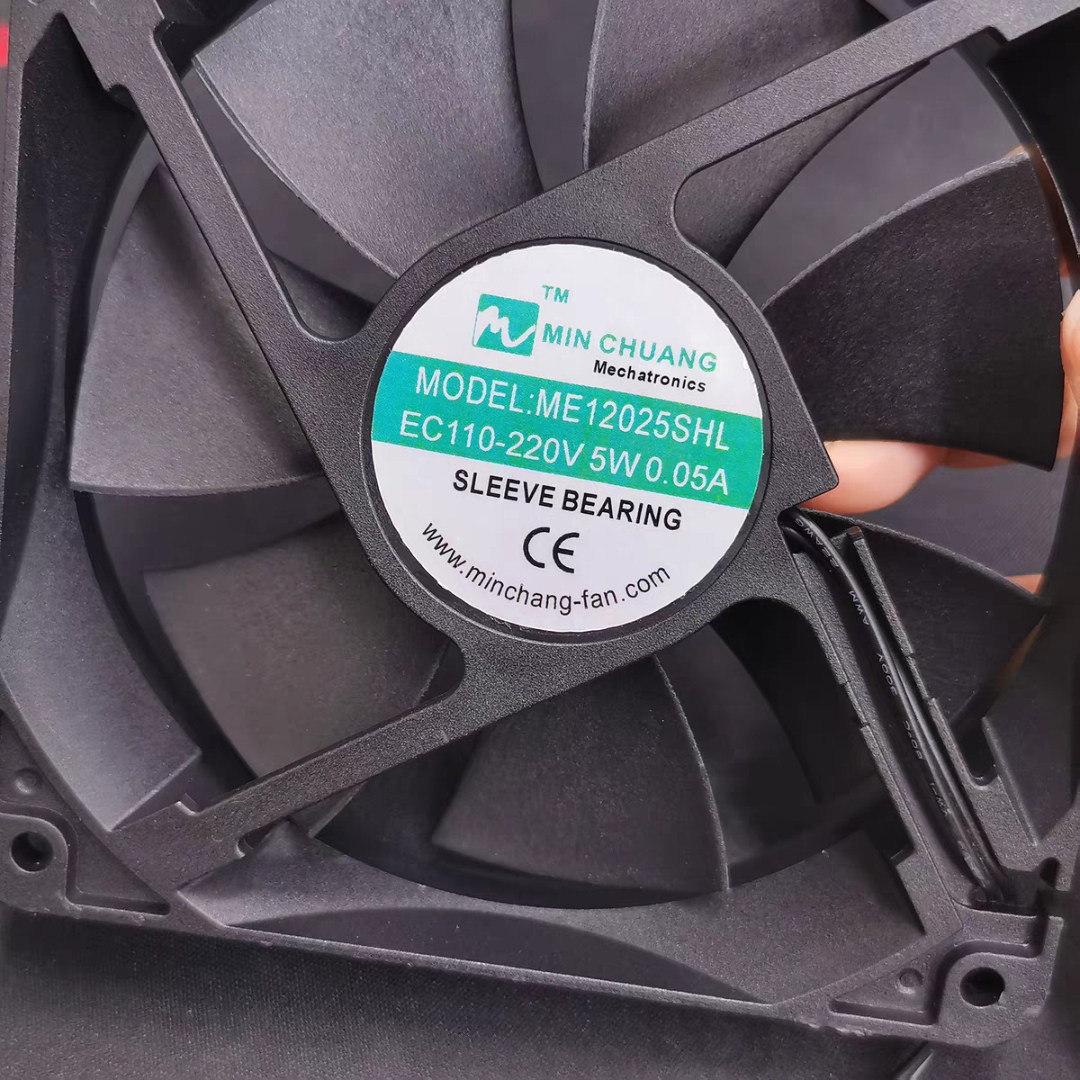 节能ME12025SHL轴流风机 0.05A 12CM EC110V~220V 机箱柜散热风扇