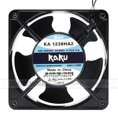 原装正品KAKU卡固 KA1238HA2 220V 耐高温散热 轴流风机 风扇