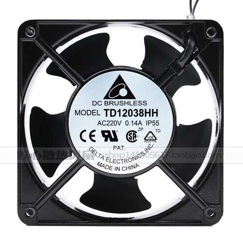 TD12038HH 风机 12CM 12038 交流220V 0.14A工业轴流散热风扇