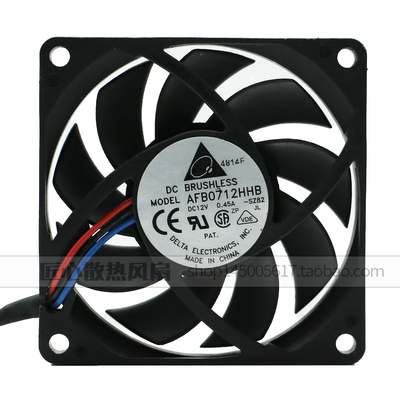 台达 AFB0712HHB 12v 0.45A AMD CPU散热器 7015 4针PWM滚珠风扇