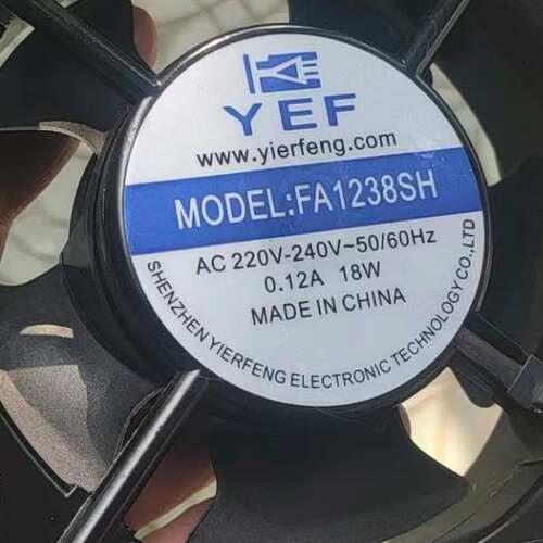 YEF FA1238SH AC 220V 0.12A 18W 120x120x38mm 12厘米交流散热风