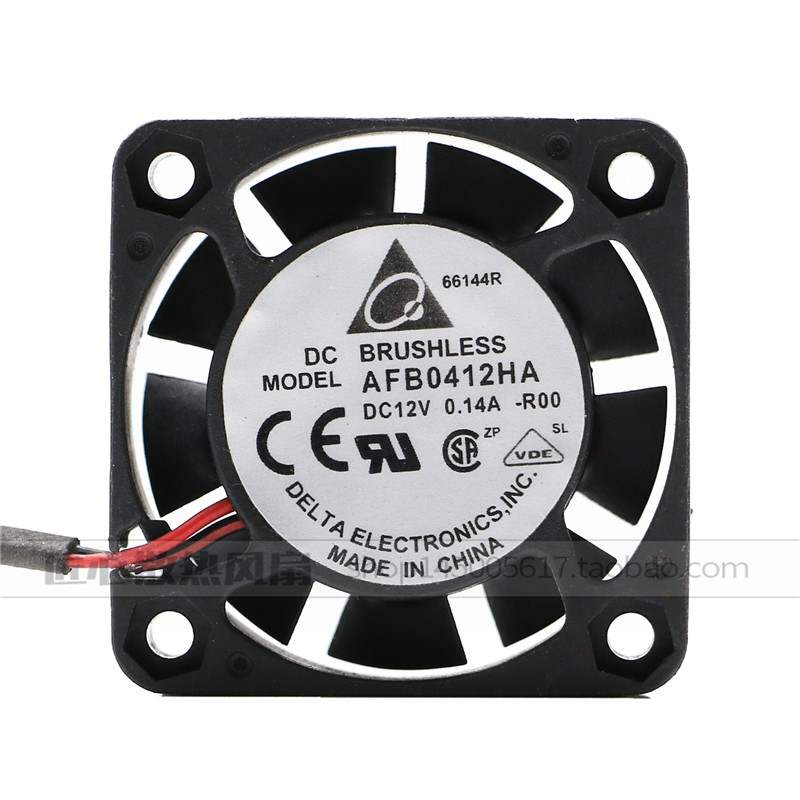 原装台达DELTA 12V 0.14A 4010 4CM双滚珠轴承散热风扇 AFB0412HA