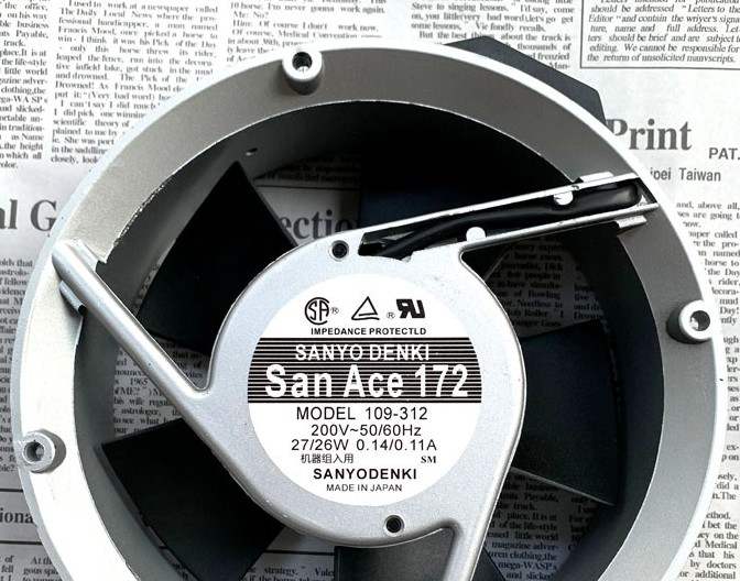 SANACE172 109-312 200V 17050 铝框圆形17251交流风扇