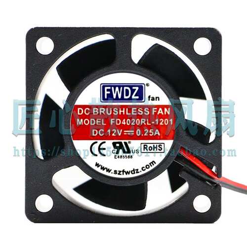 FWDZ FD4020RL-1201 DC 12V 0.25A 40x40x20mm 4厘米散热风扇