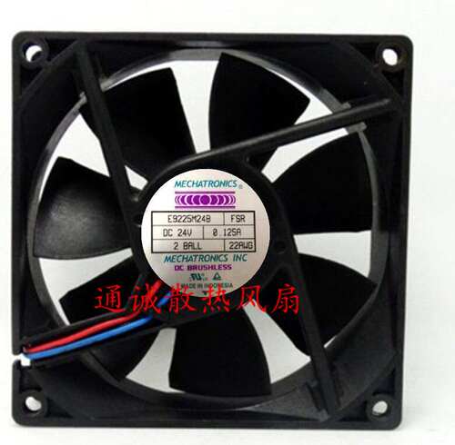 原装 MECHATRONICS E9225M24B 24V 0.125A 9厘米 9225 变频器风扇