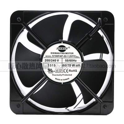 S180FAP-22-1原装进口台湾SINWAN信湾18065 AC220V大风量散热风扇
