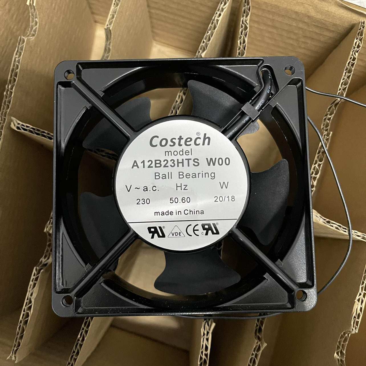 正品原装 Costech 散热风扇 12038 A12B23HTS W00 230V 20/18W