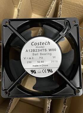 正品原装 Costech 散热风扇 12038 A12B23HTS W00 230V 20/18W