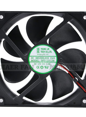 永林兴 12025 12CM 12V 直流 机箱 散热风扇 DFS122512M 静音
