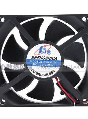 盛世达 8cm风扇 12v 0.25A 8025 SD8025SLM 超静音 电源主板风扇
