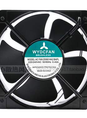 全新 WYDCFAN AC FAN 20060HA2 BAPL 220V 耐高温 机柜 机械 风机