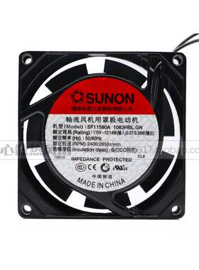 全新SUNON 建准 SF11580A 1083HBL/HSL 8038 AC 轴流风扇 115VAC