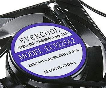 EC9225A2HBL EVERCOOL 9225 220V AC 0.05A 机箱散热风扇