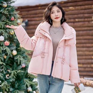 冬季新帽款式羽绒服加女厚防风连白C3203-10鸭绒短大码羽款绒外套