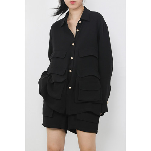 JUZININE长袖原创真丝衬衫