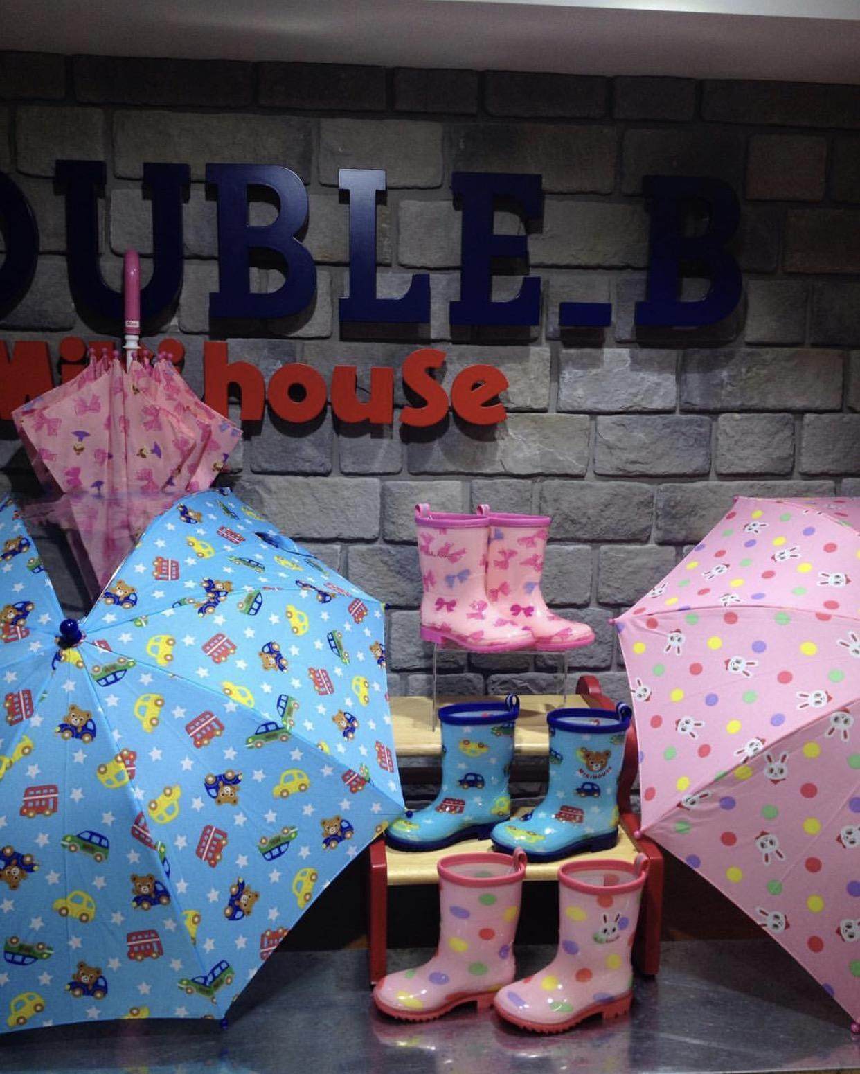 日本可爱卡通mikihouse儿童雨伞汽车/小兔长柄雨伞10-8835-780