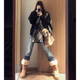 女2026春季 直筒牛仔裤 新款 显瘦弹力修身 子 美式 拖地裤 复古低腰窄版