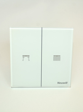 触摸屏电动窗帘有线开关白色金色单路布帘纱帘触屏按键开关面板