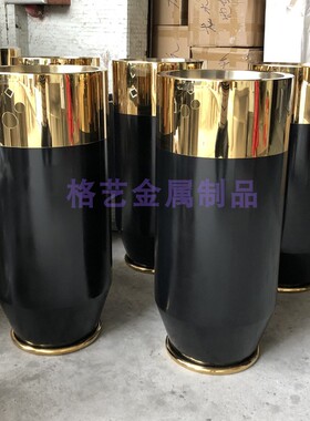 不锈钢花瓶彩色花器落地商业中心