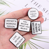 How to make a simple black and white brooch, a cute English cartoon badge for students, a personalized and inspiring gift, and a metal medal thumbnail 7