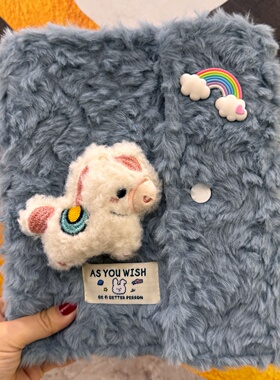 马宝宝孕期产检报告单收纳册a4a5便携孕检资料本孕妈妈毛绒档案册