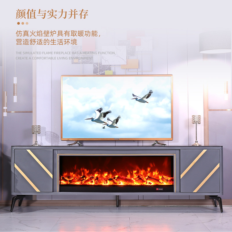 欧式美式壁炉架取暖炉芯电子仿真火焰装饰柜客厅家居简约定制壁炉