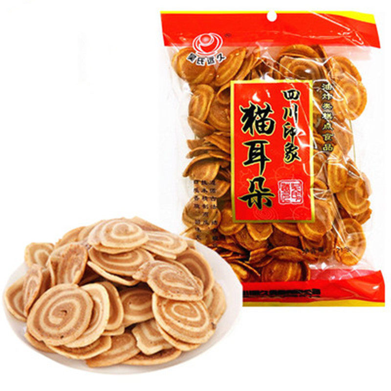 吴氏远久猫耳朵212g膨化食品嘎嘣脆油炸经典怀旧香脆零食四川印象