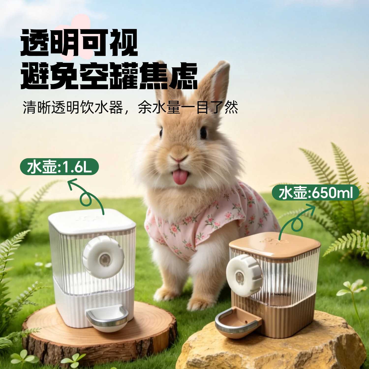 兔子饮水器水壶专用喝水器悬挂式大容量喂水器龙猫荷兰猪饮水器