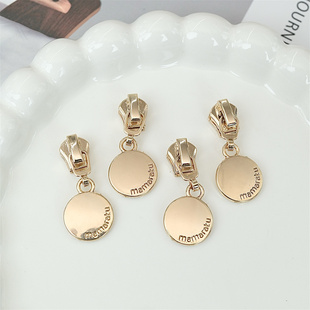 新款3号金属牙齿专用金色高级简约校服外套替换锌合金材质拉链头