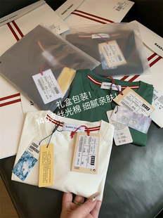 轻奢级！140支丝光棉面料！细腻垂坠夏季男士纯色圆领短袖T恤衫潮