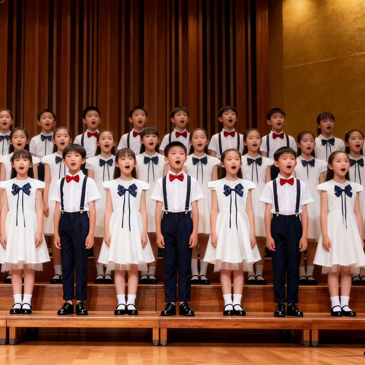 儿童合唱服男女童演出服中小学生诗歌诗歌朗诵团体比赛六一表演服