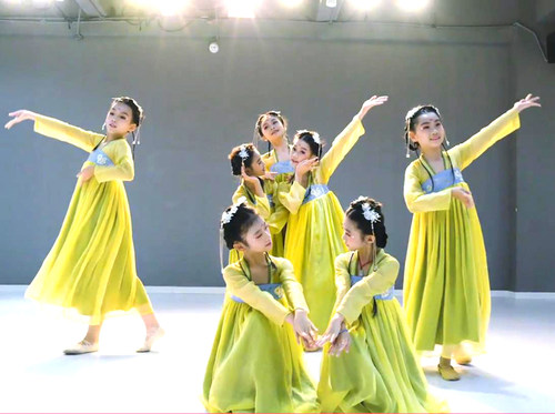 女童中国凤古典雪纺舒适透气